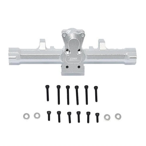 GPM Aluminum Rear Gear Box Silver : Axial 1/24 SCX24 Deadbolt / Jeep Wrangler