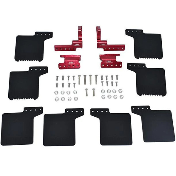 GPM R/C Scale Accessories Mud Flap Red : SCX10III Jeep Wrangler / Gladiador