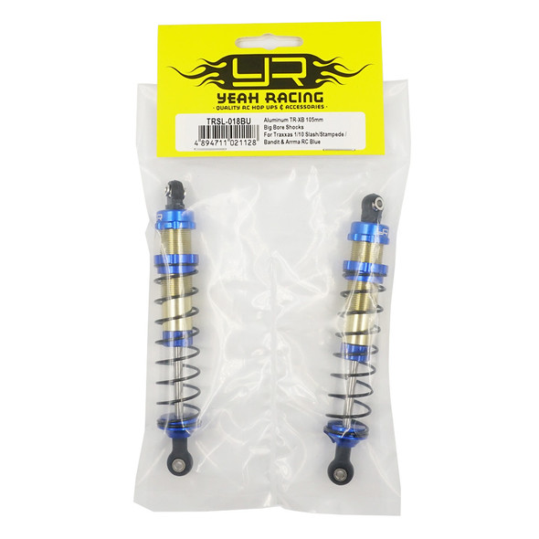 Yeah Racing TRSL-018BU Alum TR-XB 105mm Big Bore Shocks Blue :Slash/Stampede/Bandit