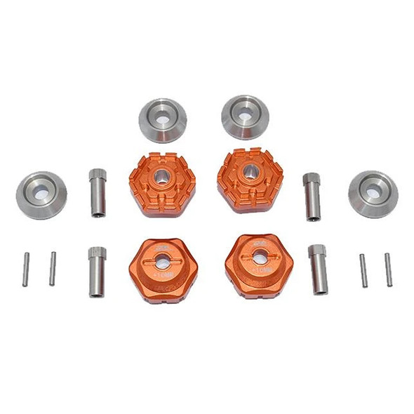 GPM Aluminum Wheel Hub Hex +10mm Orange : 1/10 Maxx 4WD Monster Truck