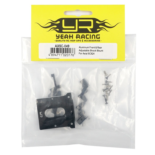 Yeah Racing AXSC-049 Alum Front & Rear Adjustable Shock Mount : Axial SCX24