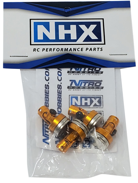 NHX RC Aluminum Magnetic Body Mount Set Gold : 1/10