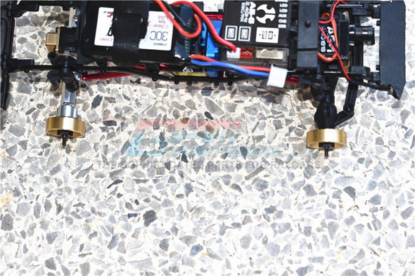GPM Harden Steel #45 Frt CVD Joint + Rear Drive Shaft + Brass Pendulum Whl Knuckle Axle Weight : SCX24