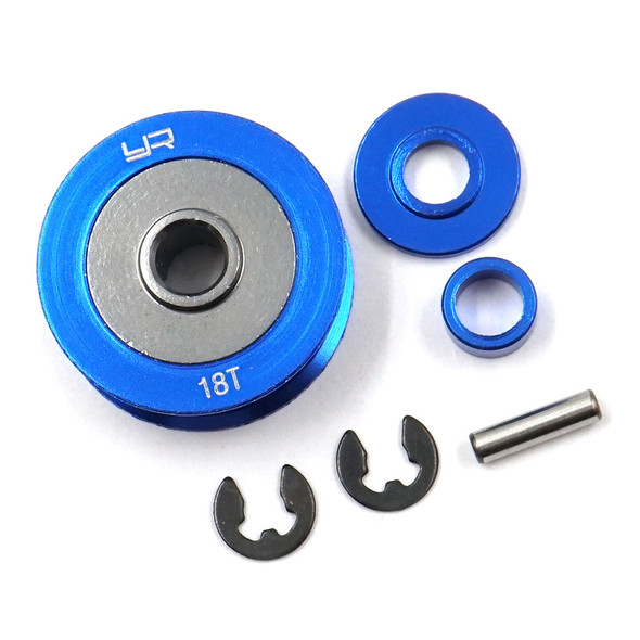 Yeah Racing TATA-006BU Aluminum 18T Pulley : Tamiya TA06 XV-01 PRO TC