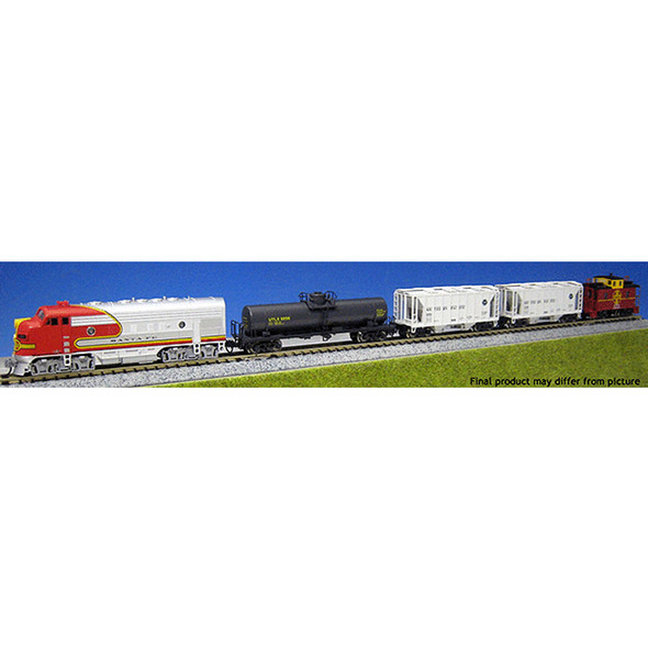 Kato 106-6271 Diesel F7 Freight Train (5) Car Set Standard DC Santa Fe N Scale