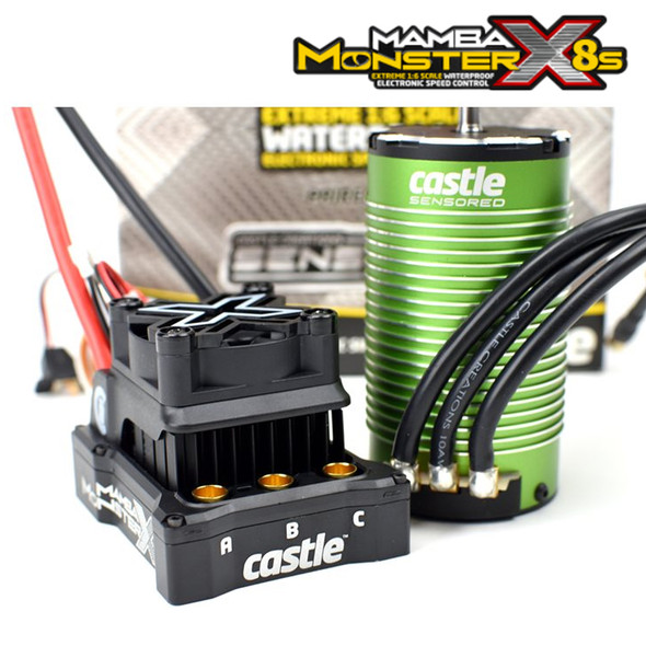 Castle Creations 010-0165-03 MAMBA MONSTER X 8S / 33.6V ESC w/ 1717-1260KV Motor