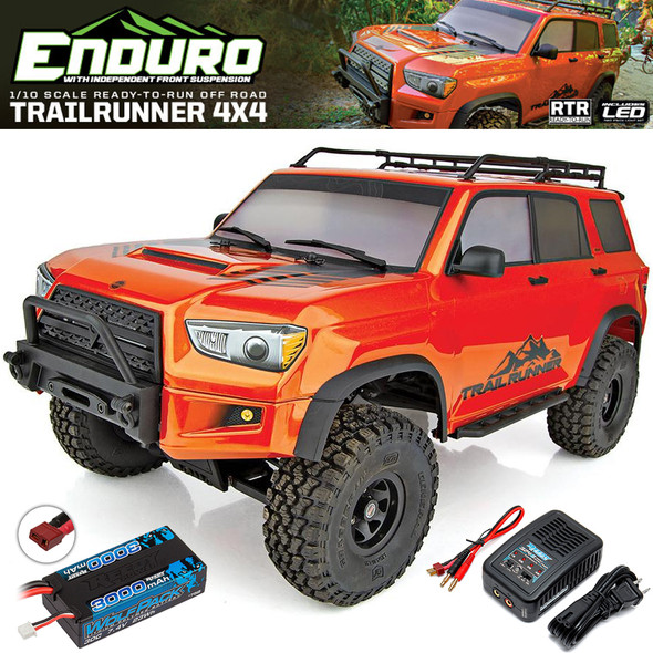 Associated Element RC 40106C 1/10 Enduro Trailrunner 4x4 RTR Orange Lipo Combo