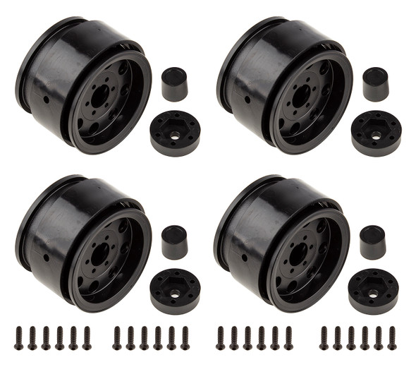 Associated Element RC 42109 Enduro The Ocho Wheels 1.90'' Black (4)