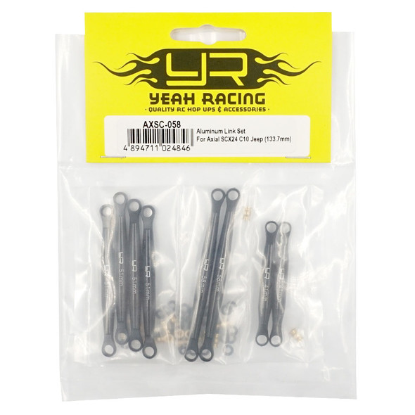 Yeah Racing AXSC-058 Aluminum Link Set : Axial SCX24 C10 Jeep 133.7mm