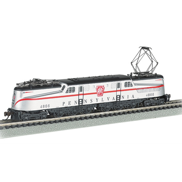 Bachmann 65254 PRR GG-1 #4866 Silver w/ Red Stripe DCC Ready Locomotive N Scale