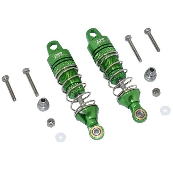 GPM Racing Aluminum Front Spring Dampers 50mm Green : Losi 1/18 Mini-T 2.0