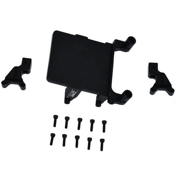 GPM Alum Adjustable Front & Rear Damper Mount Black : SCX24 Deadbolt / Wrangler