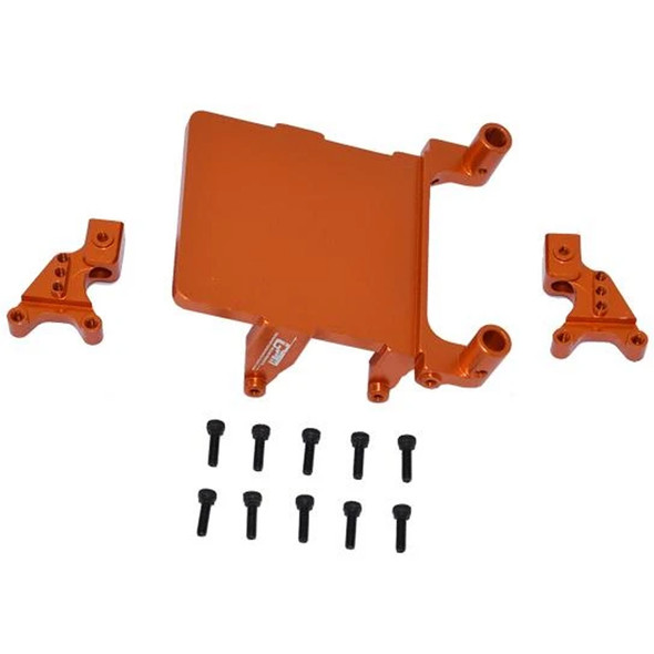 GPM Alum Adjustable Front & Rear Damper Mount Orange : SCX24 Deadbolt / Wrangler