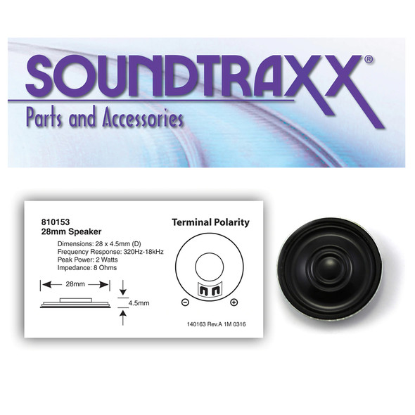 Soundtraxx 810153 28mm (1") Round Speaker