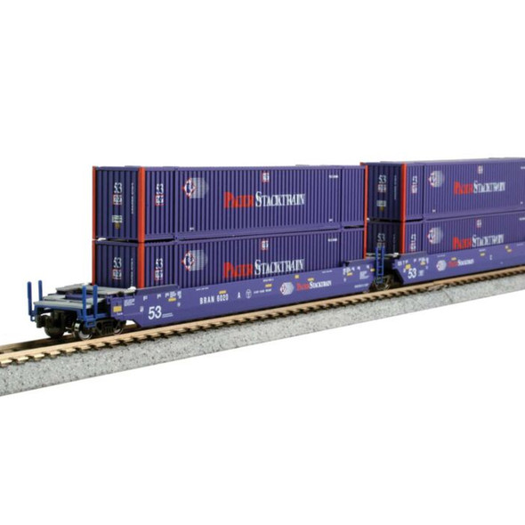 Kato 106-6179 Gunderson MAXI-IV (3Pk) Well Car w/ Pacer Containers #6020 N Scale