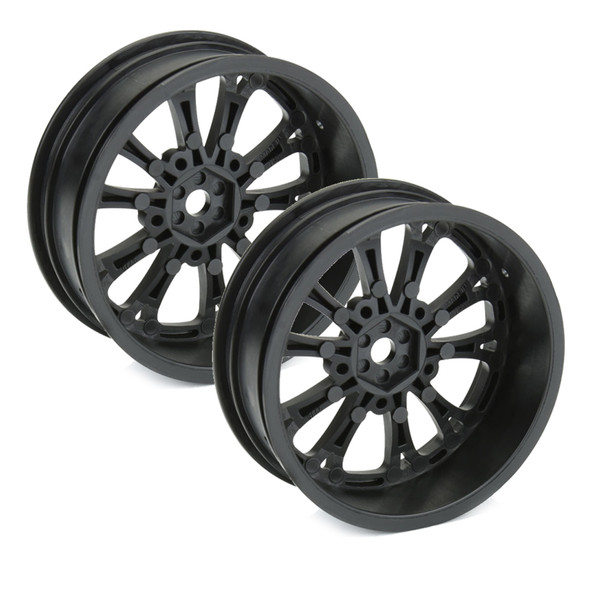 Pro-Line 277503 Pomona Drag Spec 2.2" Black Front Wheels (2) : Slash 2WD