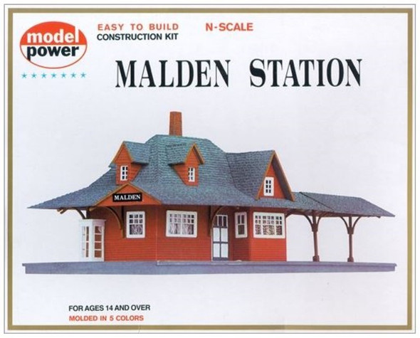 Model Power 1524 Rail Road Building Malden Station Kit N Scale