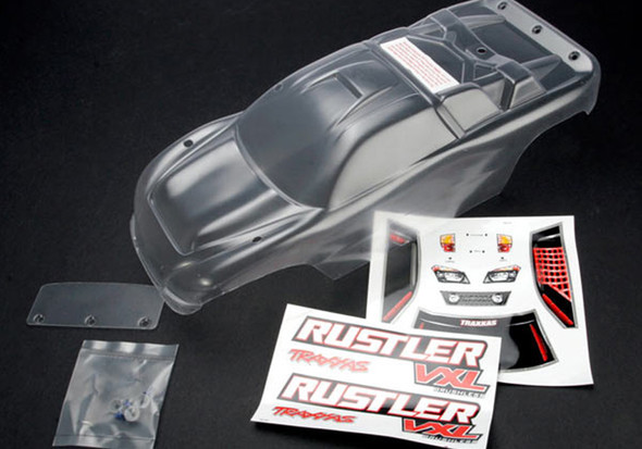 Traxxas 3714 Rustler Clear Body 1/10 Rustler VXL