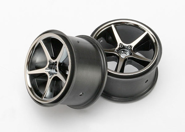 Traxxas 7172A Gemini Black Chrome Wheels (2)