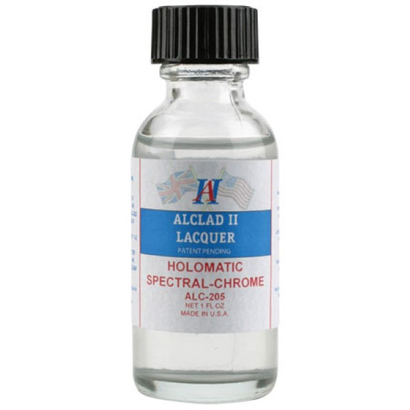 Alclad II Lacquer ALC205 Holomatic Spectral Chrome 1oz RC Lexan Paint Bottle