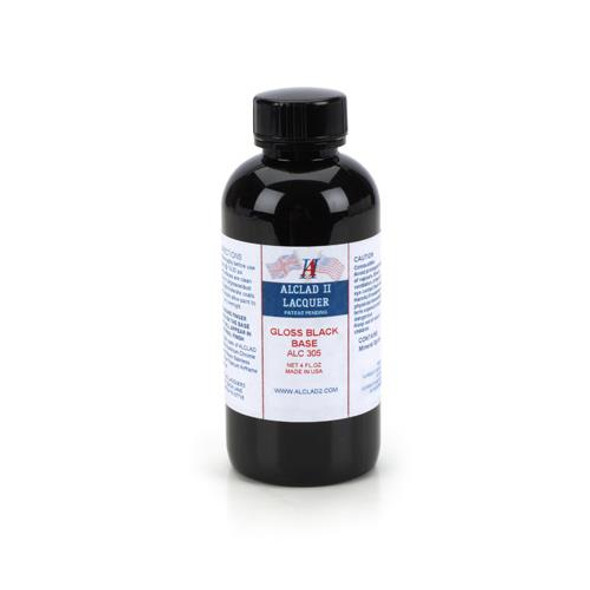 Alclad II Lacquers ALC305 Gloss Black Base 4oz RC Lexan Paint Bottle