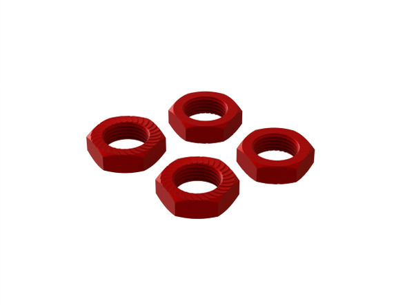 ARRMA AR310906 Aluminum Wheel Nut 17mm Red (4Pcs) : Typhon