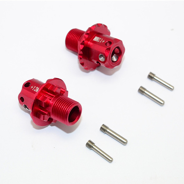 GPM 17mm Alum Hex Adapters +13mm Offset Red : Kraton / Typhon / Talion
