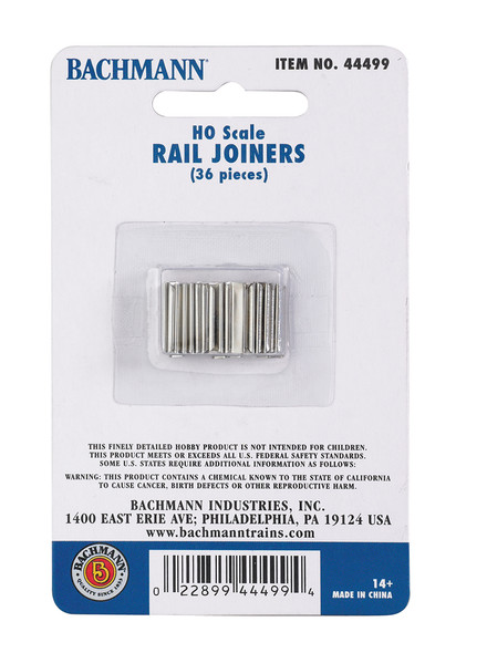 Bachmann 44499 EZ Track Rail Joiners (36) HO Scale