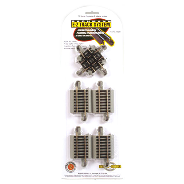 Bachmann 44541 EZ-Track 90 Degree Crossing w/ Nickel Silver Rails HO Scale