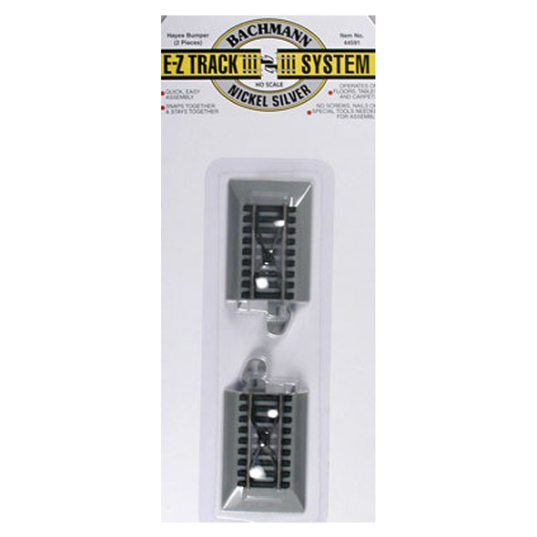 Bachmann 44591 EZ-Track Hayes Bumper (2)  w/ Nickel Silver Rails HO Scale