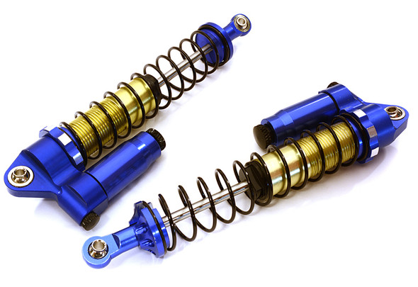 Integy Rebound Adj Piggyback Shock L=124mm (2): Axial 1/10 & Off-Rd C28072BLUE