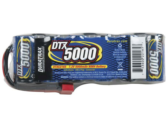 Duratrax DTXC2165 6-Cell 7.2V 5000mAh Flat NiMH Battery w/ Deans Ultra Connector