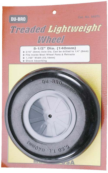 Dubro 550TL Treaded Lightweight Wheel 5-1/2"