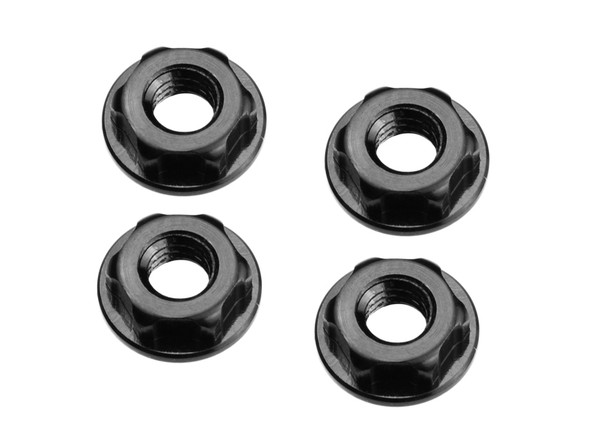 JConcepts 21562 Low Profile 4mm Locking Wheel Nut Black (4)