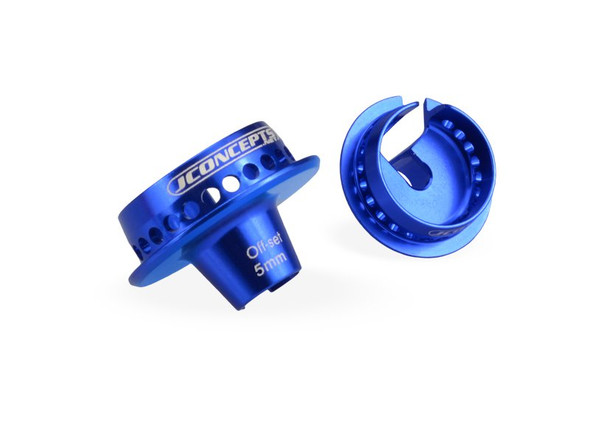 JConcepts 24931 Fin Shock 5mm Off-Set Spring Cup Blue (2) : B5 / B5M / T5M / SC5M