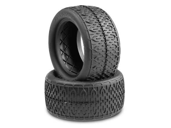 JConcepts 301606 Bar Codes 1/10th Buggy Rear Tires Silver Compound