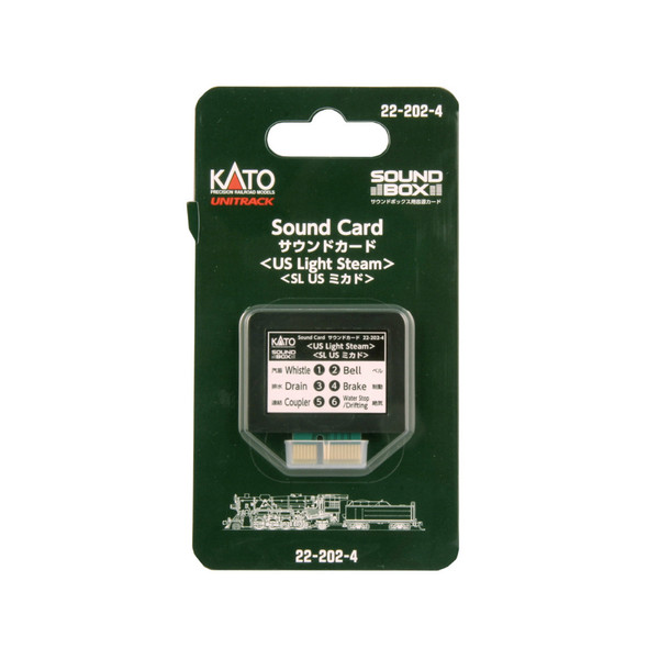 Kato 22-202-4 US Light Steam Sound Card : HO / N Scale
