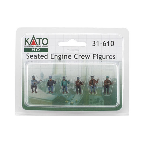 Kato 31-610 Seated Engine Crew (6) : HO Scale