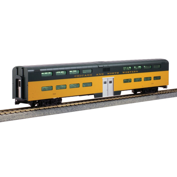 Kato 35-6037 Pullman Chicago & NW Bi-Level Passenger Car 4-Window Coach RTR HO