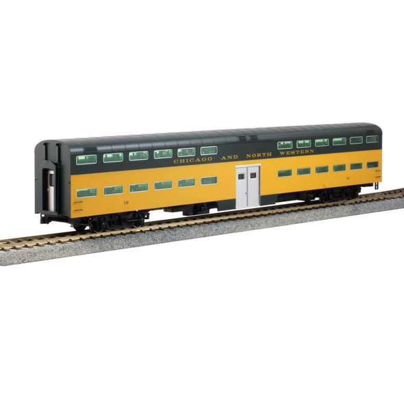 Kato 35-6043 Pullman Chicago & NW Bi-Level Passenger Car 6-Window Coach RTR HO