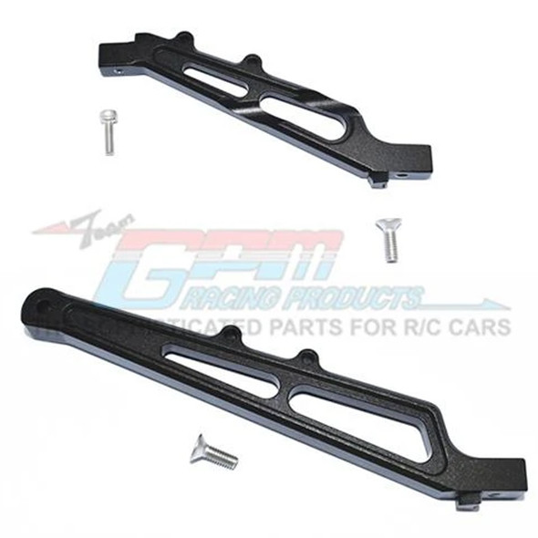 GPM Racing Alum Front + Rear Chassis Brace (5Pcs) Black : Limitless/Infraction