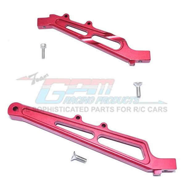 GPM Racing Alum Front + Rear Chassis Brace (5Pcs) Red : Limitless/Infraction