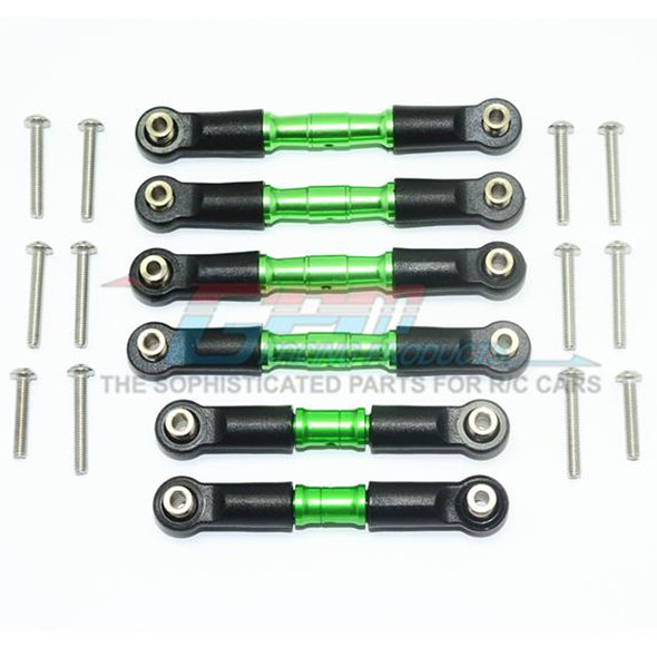 GPM Racing Stainless Steel Adjustable Tie Rods Green : 4x4 Granite / Big Rock