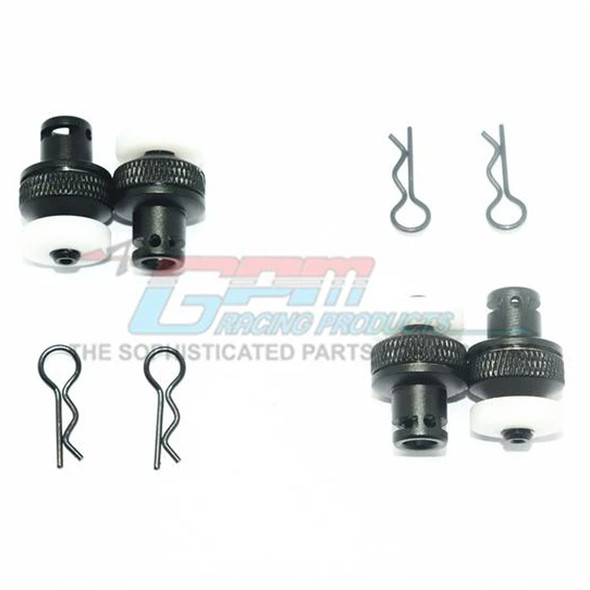 GPM Aluminum Front & Rear Magnetic Body Posts Black : 4X4 Granite / Big Rock