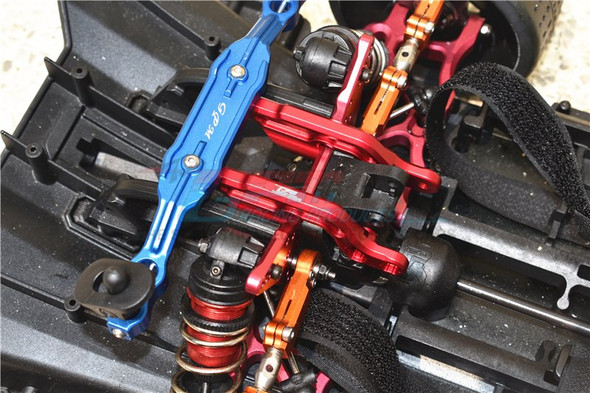 GPM Racing Aluminum Rear Body Post Fixed Mount Blue : 1/7 Infraction 6S BLX
