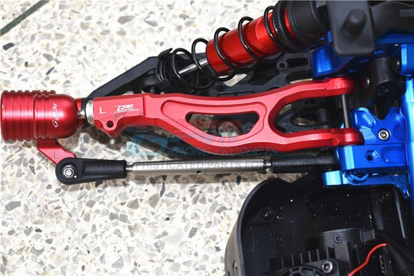 GPM Racing Aluminum Front Upper Arms Red : 1/5 KRATON 8S BLX Monster Truck