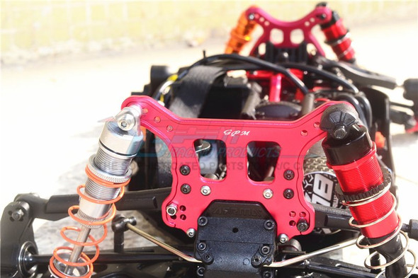 GPM Racing Aluminum Rear Shock Tower Silver : Arrma 1/8 TYPHON 6S BLX