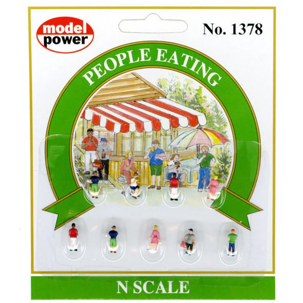 Model Power 1378 People Eating (9 Pcs) : N Scale