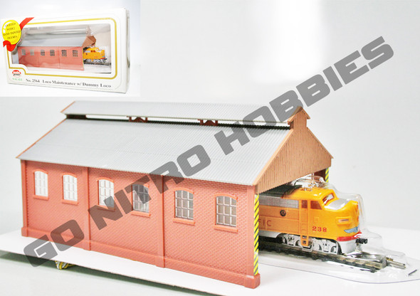 Model Power Loco Maintenance w/Dummy Loco Built-Up Train Building N 2564