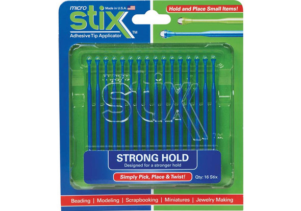 Microbrush MicroStix Strong Hold Adhesive Tip Applicators (16)
